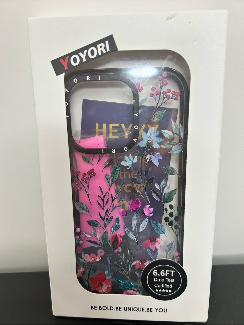 Pink Floral Protective iPhone 16 pro Case